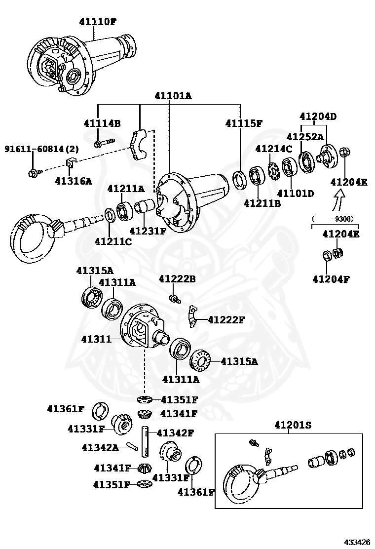 Toyota - Pin, Straight (for Front Differential Pinion Shaft)